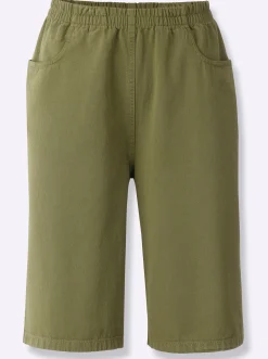 Hosen| Bermudas mit Rundum-Dehnbund oliv