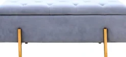 Bänke & Hocker|Leonique Bettbank grau