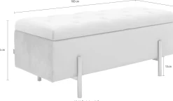 Bänke & Hocker|Leonique Bettbank grau