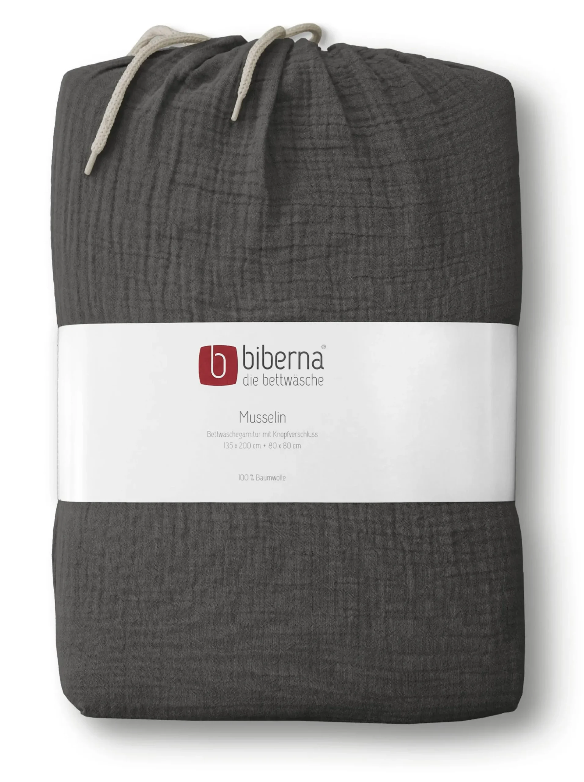 Bettwäsche & Laken|Biberna Bettwäsche anthrazit