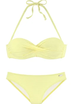 Bikinis|Venice Beach Bügel-Bandeau-Bikini zitrone