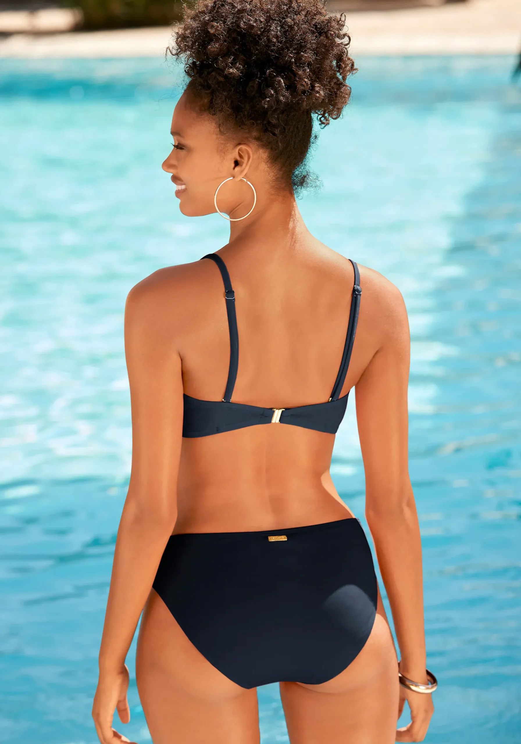 Bikinis|Vivance Bügel-Bandeau-Bikini schwarz