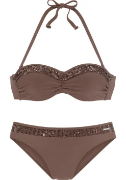 Bikinis|Bruno Banani Bügel-Bandeau-Bikini coffee
