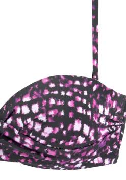 Bikinis|Bruno Banani Bügel-Bandeau-Bikini dunkelrosa-bedruckt