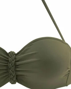 Bikinis|Buffalo Bügel-Bandeau-Bikini oliv