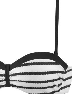 Bikinis|LASCANA Bügel-Bandeau-Bikini schwarz-weiß