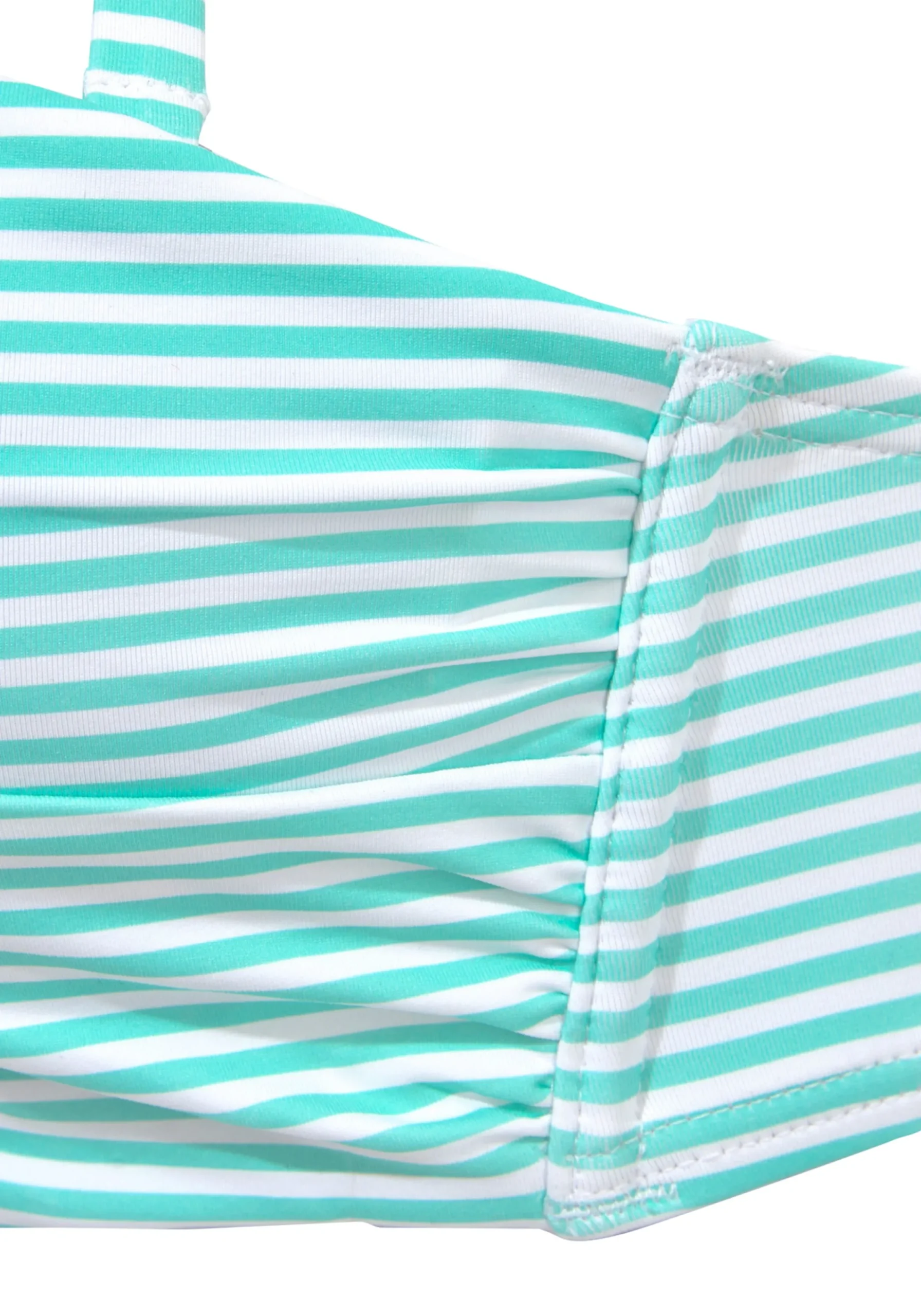 Bikinis|s.Oliver Bügel-Bandeau-Bikini mint-weiß