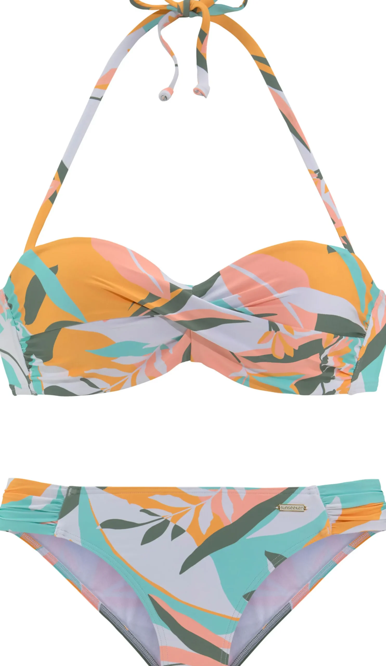 Bikinis|Sunseeker Bügel-Bandeau-Bikini weiß-gelb