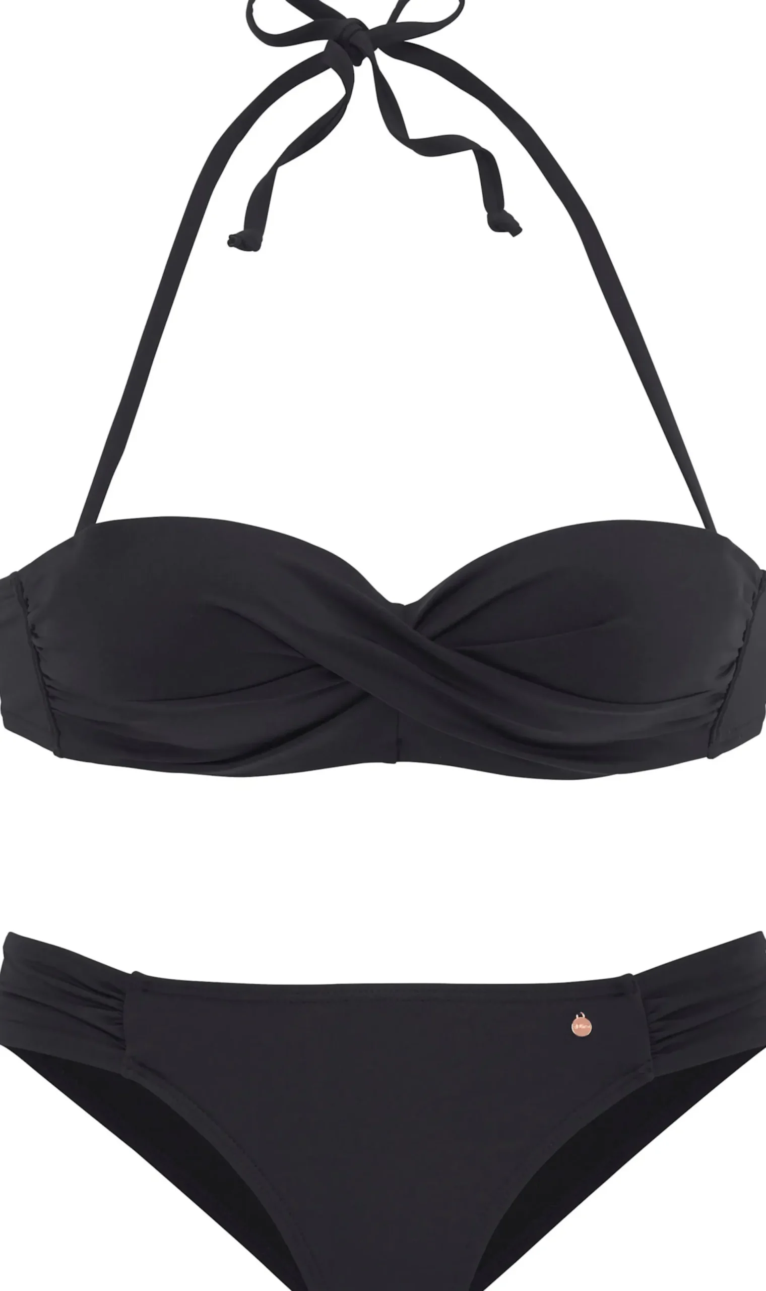 Bikinis|s.Oliver Bügel-Bandeau-Bikini schwarz