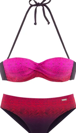 Bikinis|LASCANA Bügel-Bandeau-Bikini rot