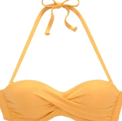 Bikinis|s.Oliver Bügel-Bandeau-Bikini-Top gelb