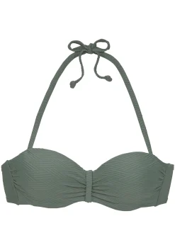 Bikinis|Sunseeker Bügel-Bandeau-Bikini-Top oliv