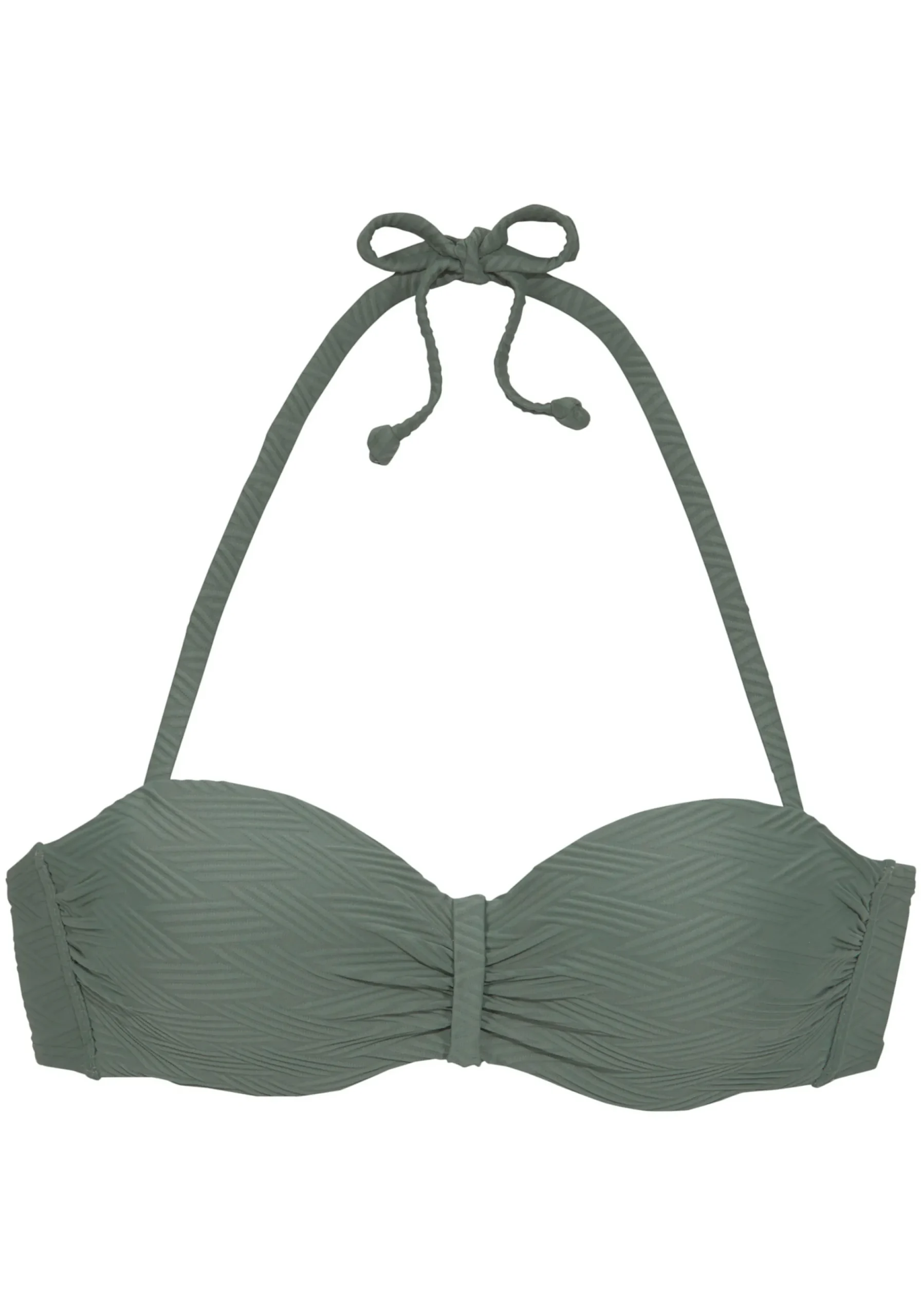 Bikinis|Sunseeker Bügel-Bandeau-Bikini-Top oliv