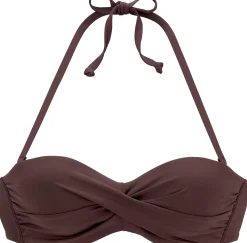 Bikinis|s.Oliver Bügel-Bandeau-Bikini-Top braun