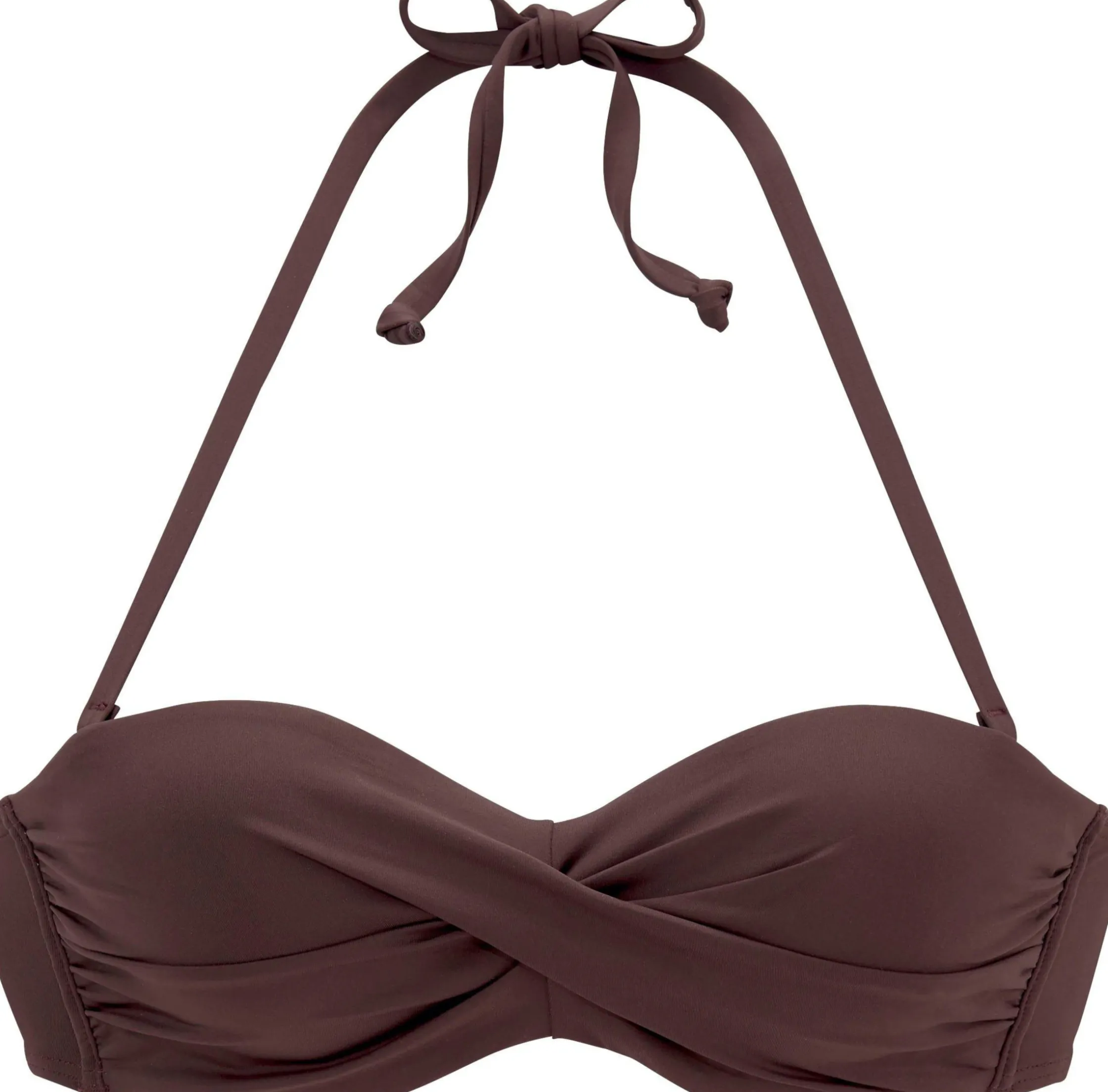 Bikinis|s.Oliver Bügel-Bandeau-Bikini-Top braun