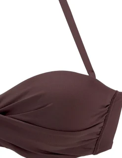 Bikinis|s.Oliver Bügel-Bandeau-Bikini-Top braun