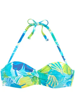 Bikinis|Sunseeker Bügel-Bandeau-Bikini-Top blau-grün