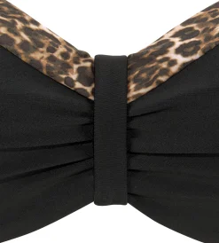 Bikinis|LASCANA Bügel-Bandeau-Bikini-Top schwarz-leo