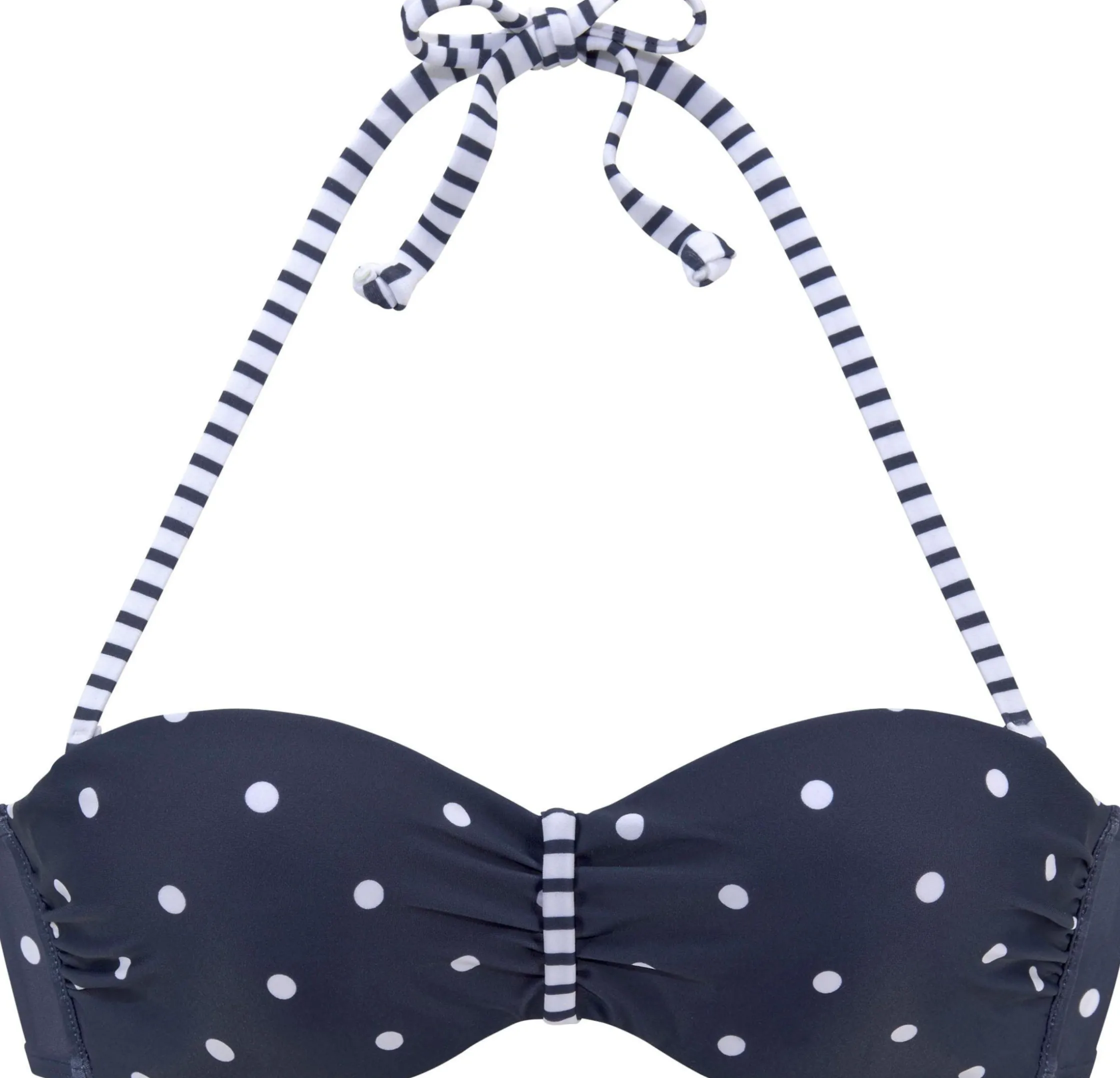 Bikinis|s.Oliver Bügel-Bandeau-Bikini-Top marine-weiß