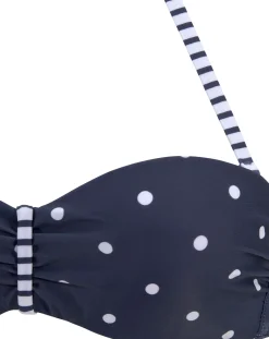 Bikinis|s.Oliver Bügel-Bandeau-Bikini-Top marine-weiß