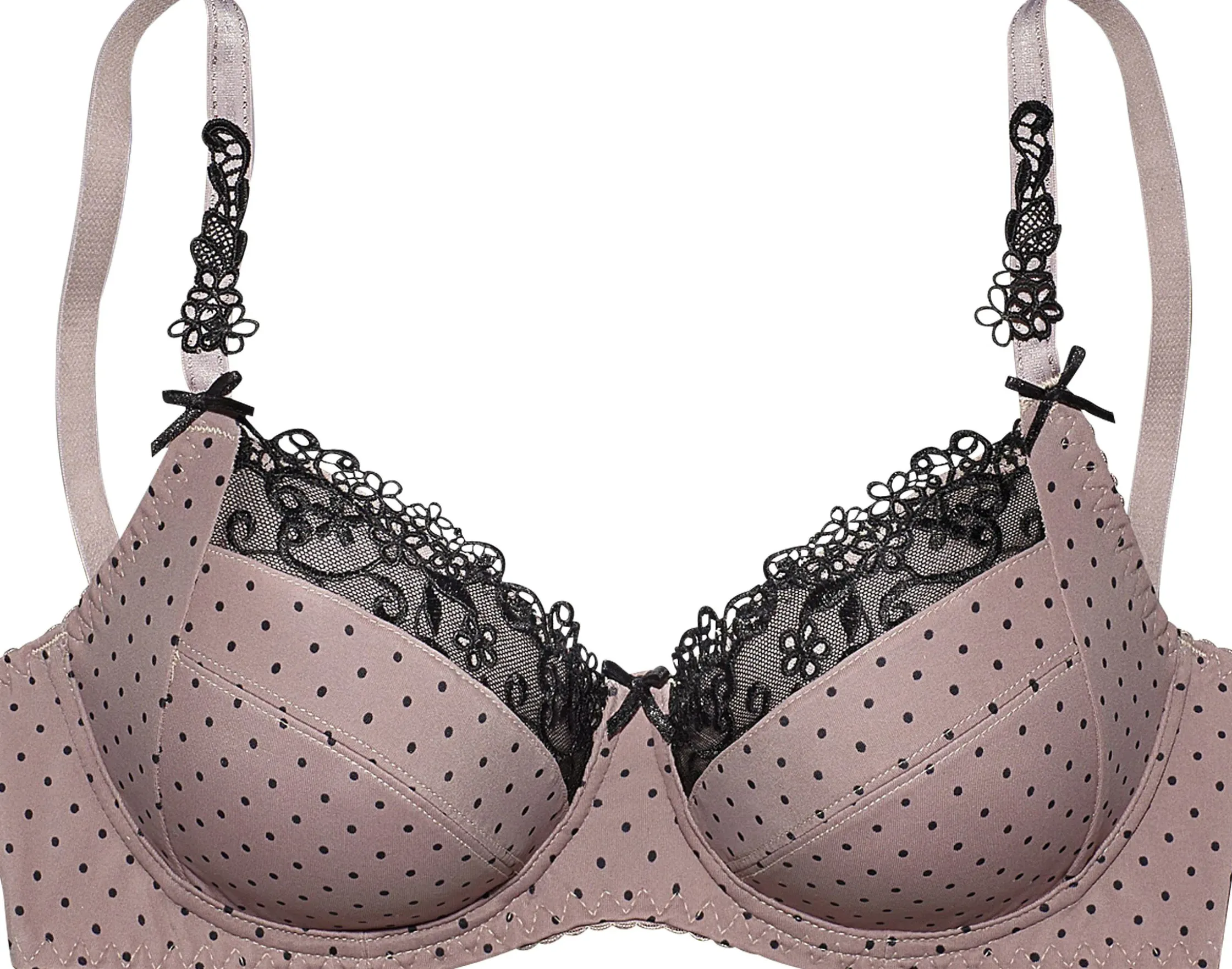 Bhs|Nuance Bügel-BH taupe-schwarz