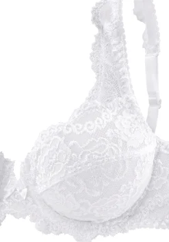 Bhs|petite fleur Bügel-BH steingrau+weiß