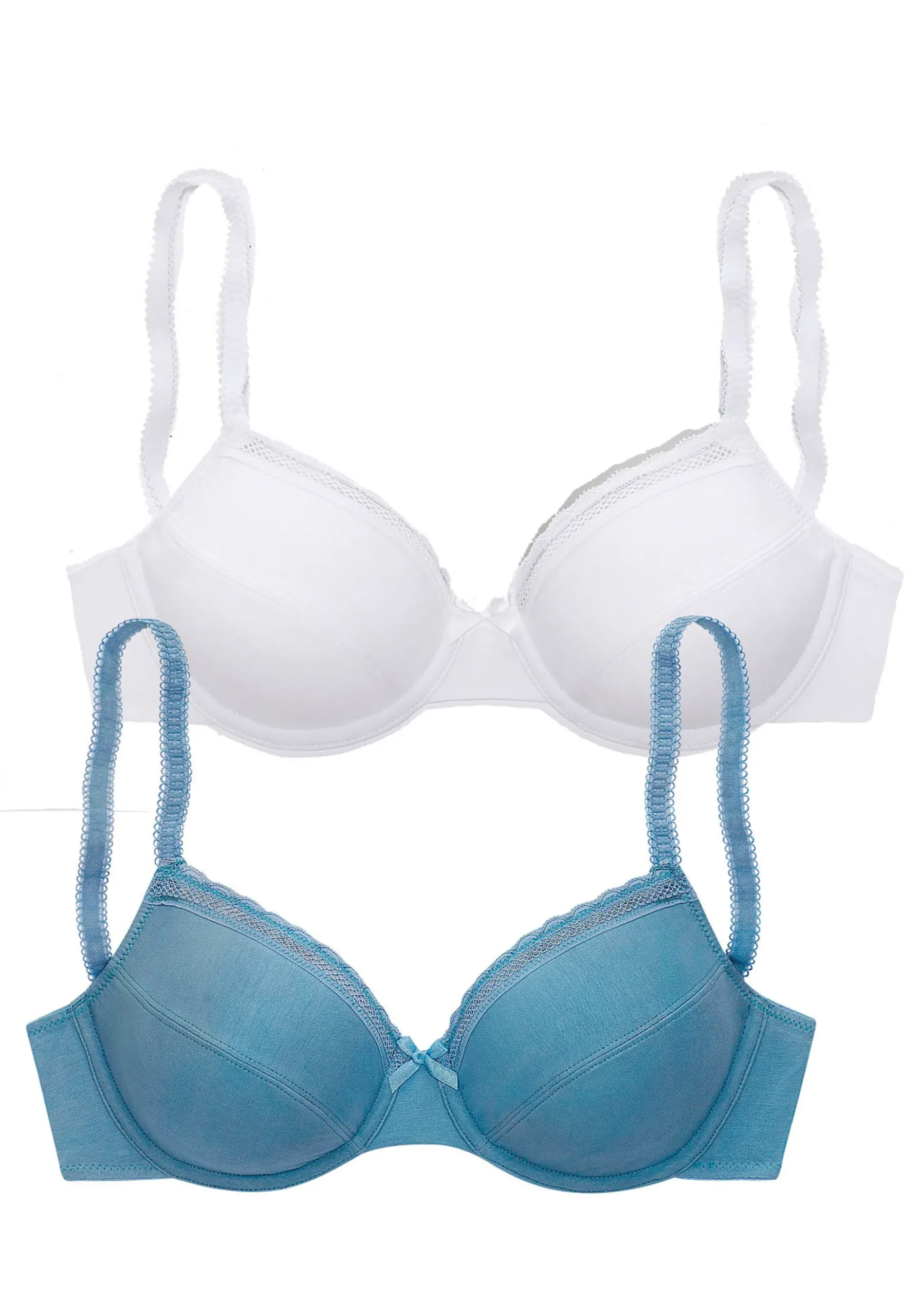 Bhs|Nuance Bügel-BH oceanblau+weiß