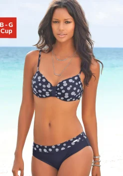 Bikinis|LASCANA Bügel-Bikini marine-weiß