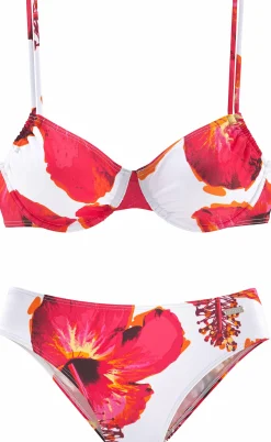 Bikinis|LASCANA Bügel-Bikini weiß-bedruckt