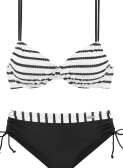Bikinis|LASCANA Bügel-Bikini schwarz-weiß