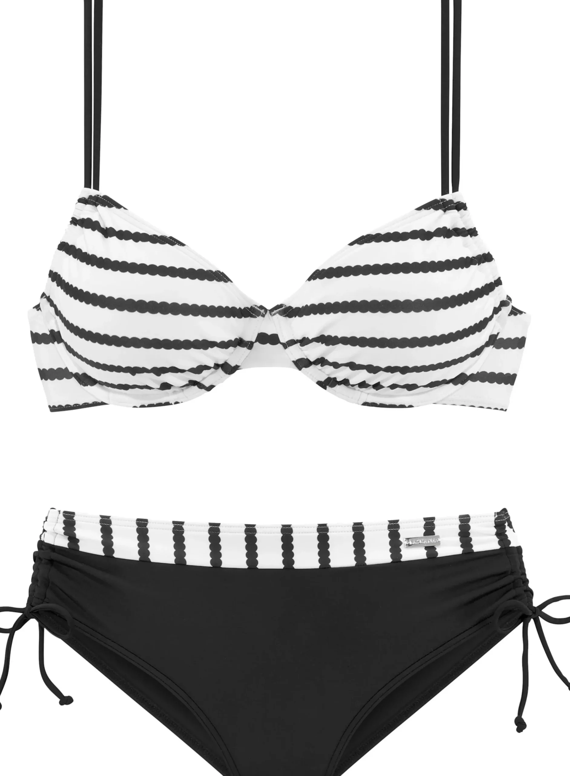 Bikinis|LASCANA Bügel-Bikini schwarz-weiß
