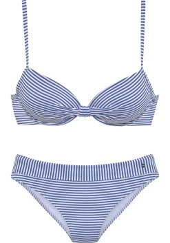 Bikinis|s.Oliver Bügel-Bikini hellblau-weiß