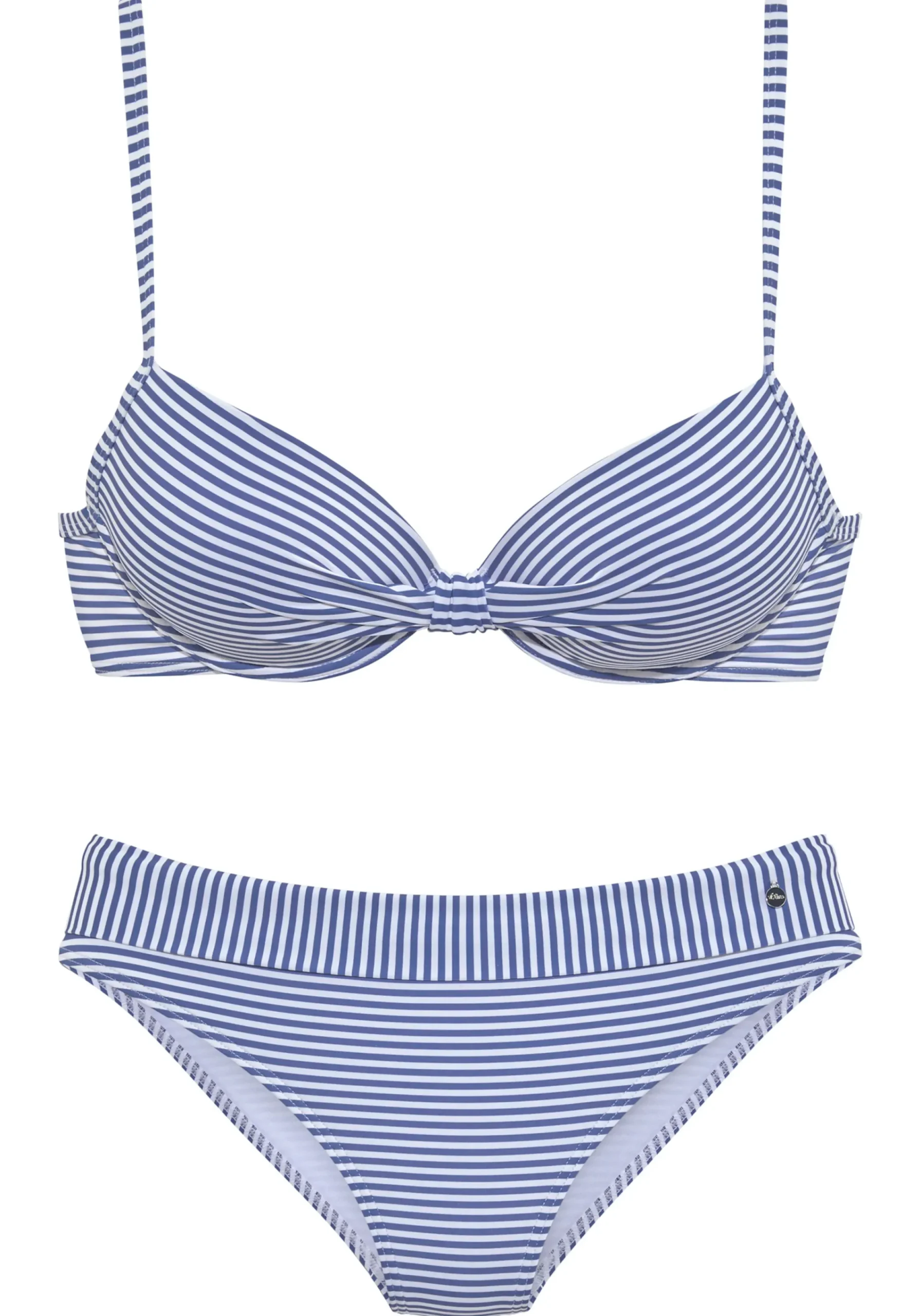 Bikinis|s.Oliver Bügel-Bikini hellblau-weiß