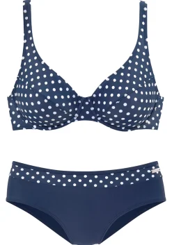 Bikinis|LASCANA Bügel-Bikini marine-weiß
