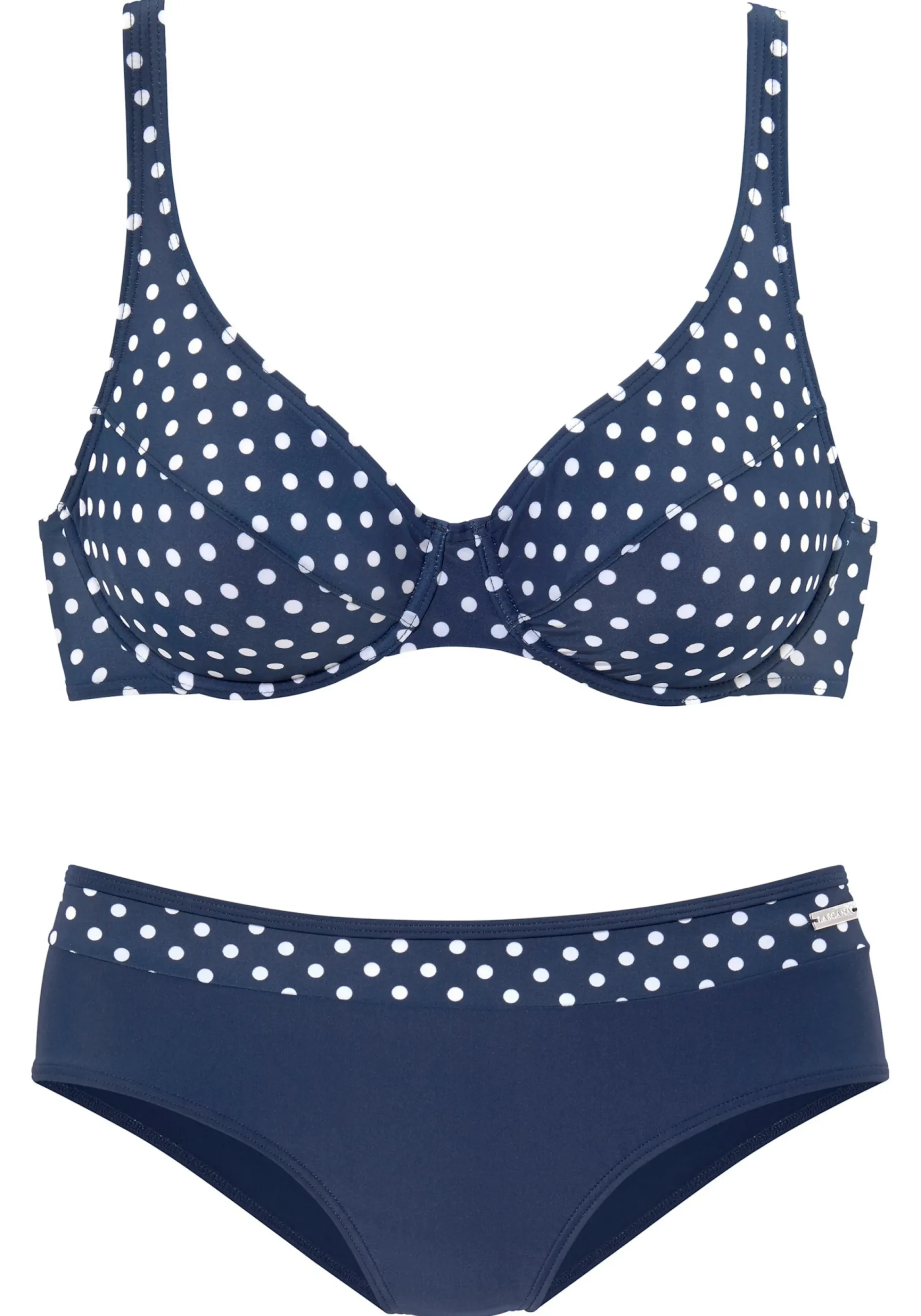 Bikinis|LASCANA Bügel-Bikini marine-weiß