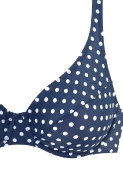 Bikinis|LASCANA Bügel-Bikini marine-weiß