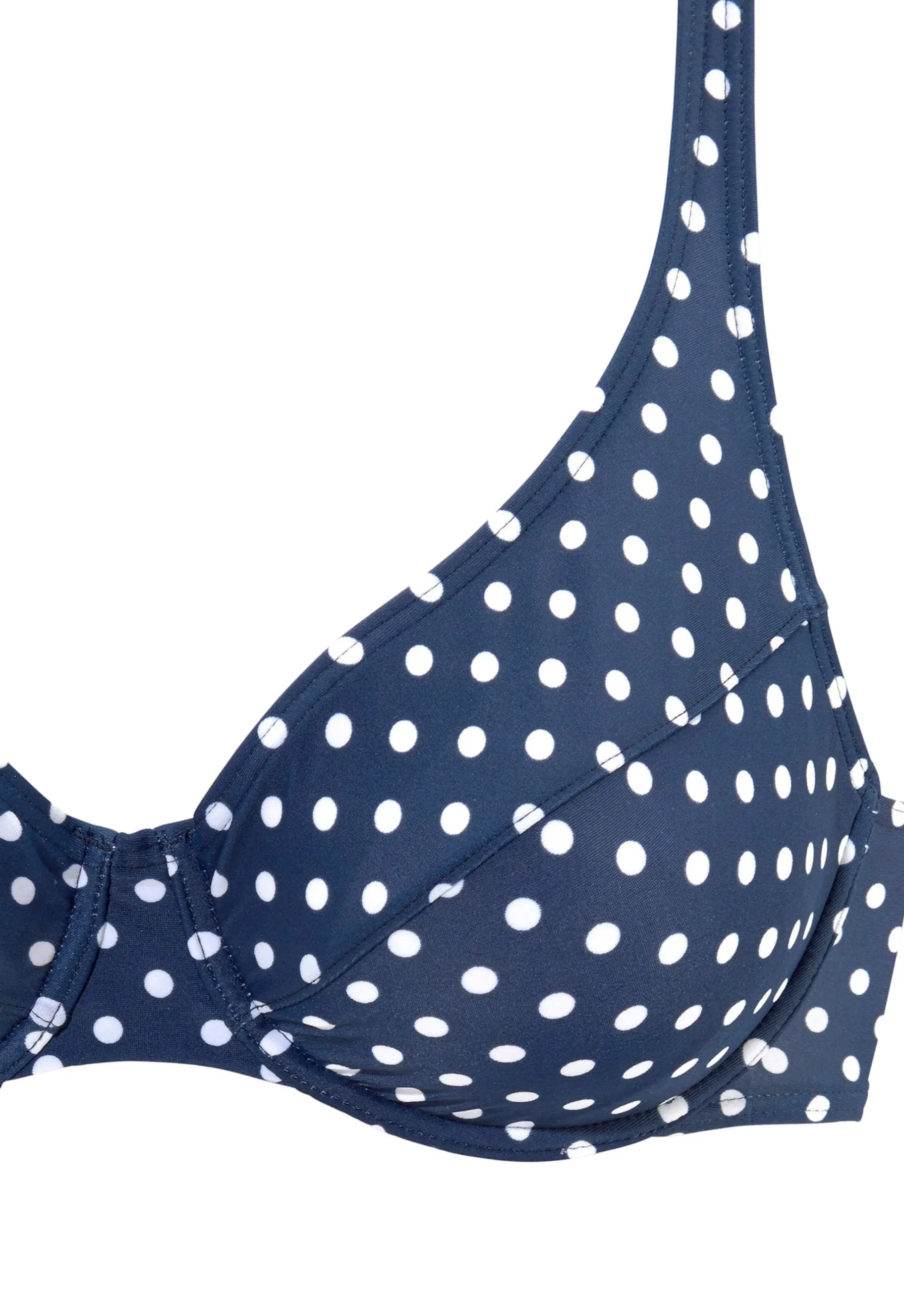 Bikinis|LASCANA Bügel-Bikini marine-weiß