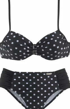 Bikinis|LASCANA Bügel-Bikini schwarz-weiß