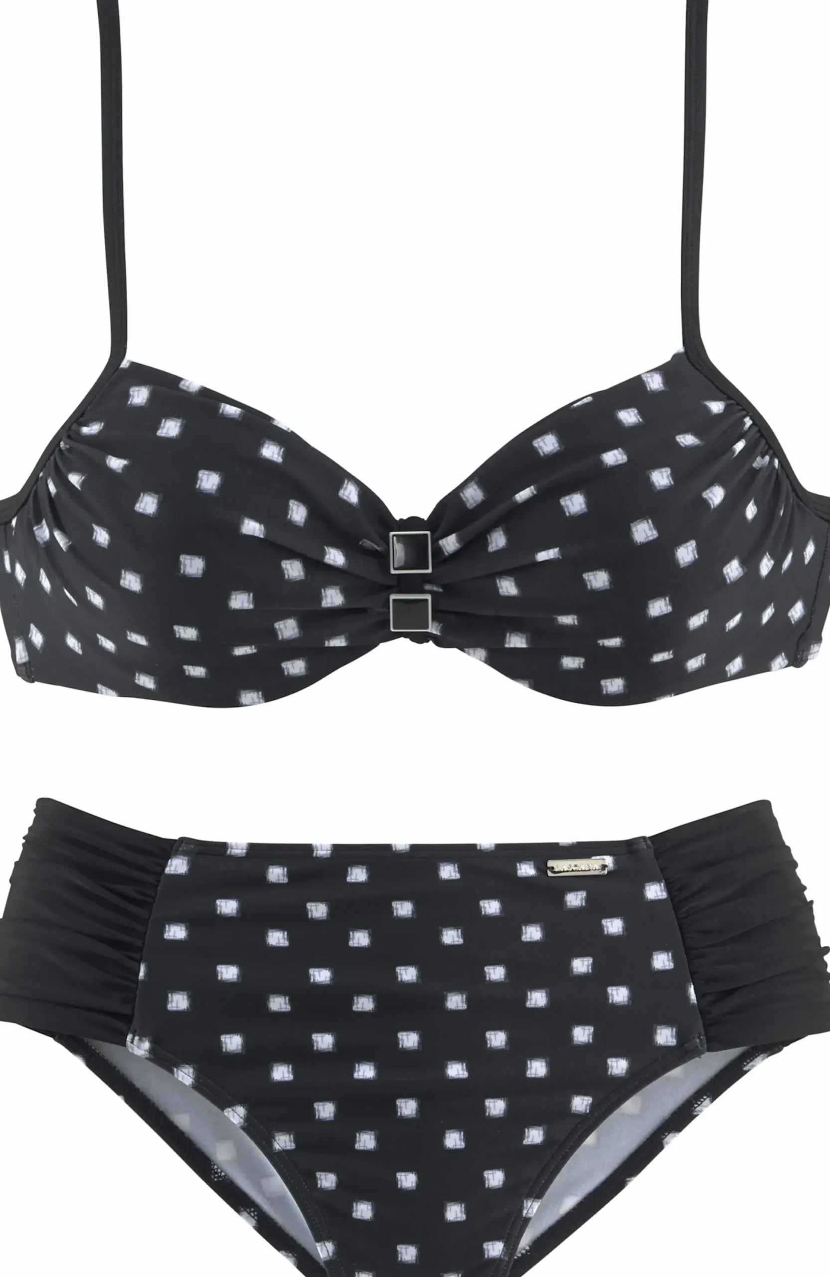 Bikinis|LASCANA Bügel-Bikini schwarz-weiß