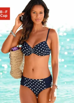 Bikinis|LASCANA Bügel-Bikini marine-weiß