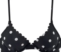 Bikinis|LASCANA Bügel-Bikini-Top schwarz-weiß