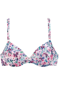 Bikinis|s.Oliver Bügel-Bikini-Top lila-bedruckt