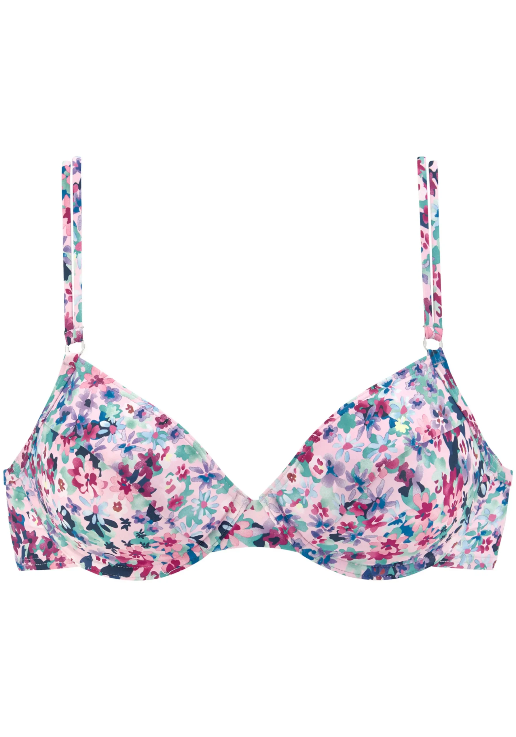 Bikinis|s.Oliver Bügel-Bikini-Top lila-bedruckt
