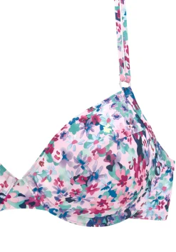 Bikinis|s.Oliver Bügel-Bikini-Top lila-bedruckt