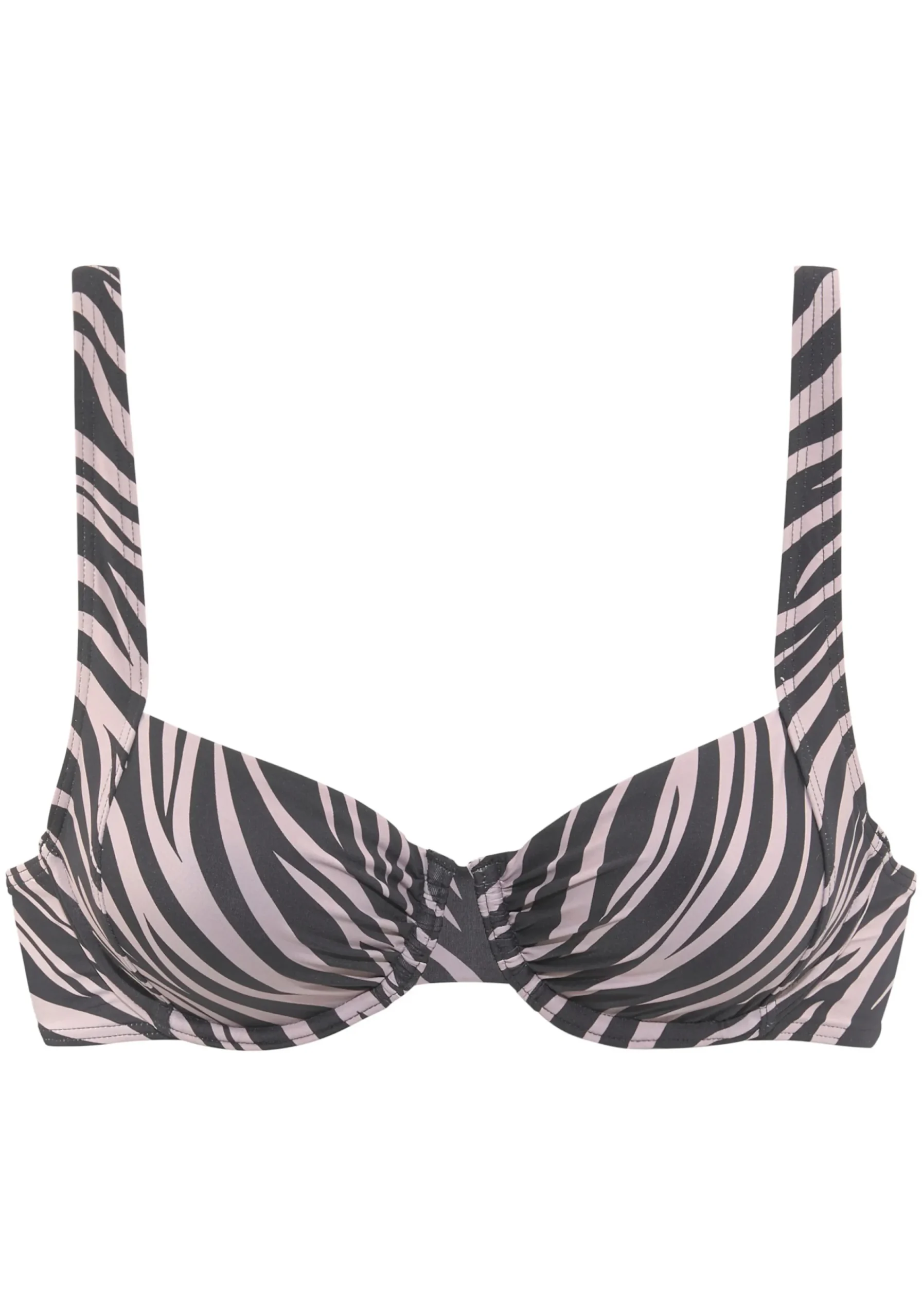 Bikinis|LASCANA Bügel-Bikini-Top schwarz-bedruckt