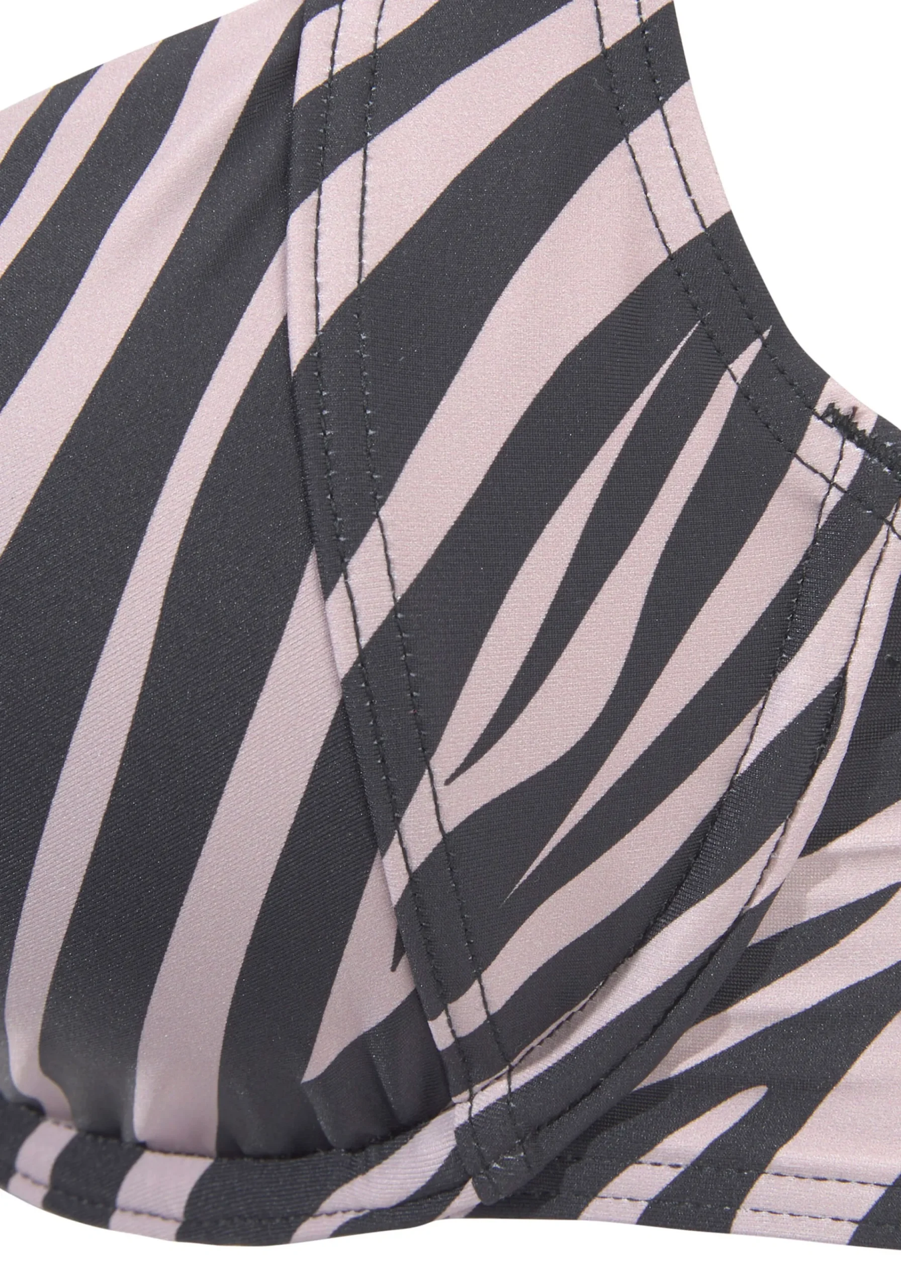 Bikinis|LASCANA Bügel-Bikini-Top schwarz-bedruckt