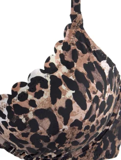 Bikinis|LASCANA Bügel-Bikini-Top braun-bedruckt