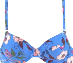Bikinis|s.Oliver Bügel-Bikini-Top blau-bedruckt