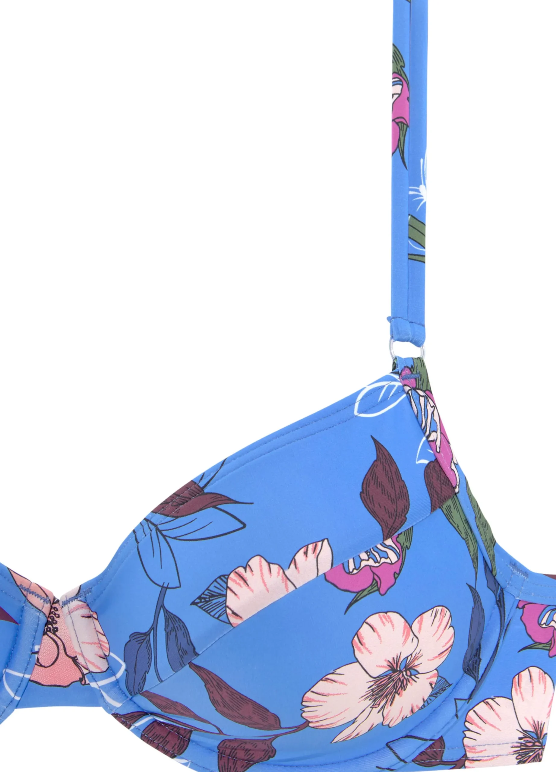 Bikinis|s.Oliver Bügel-Bikini-Top blau-bedruckt