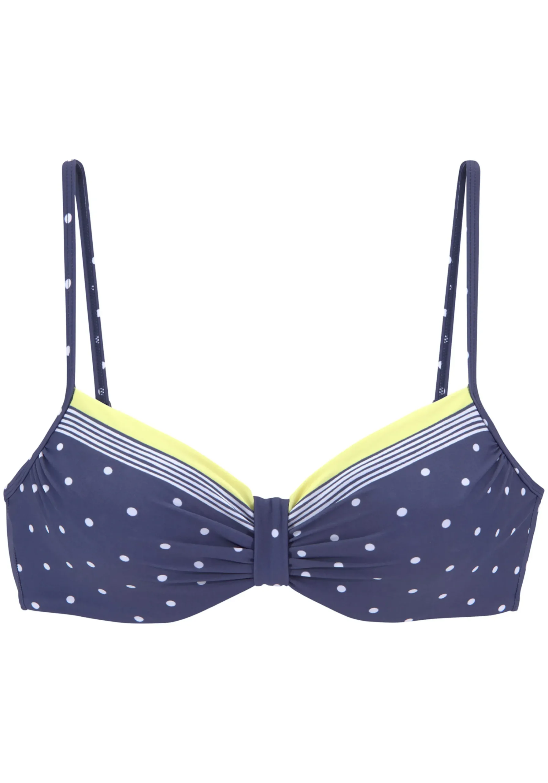 Bikinis|LASCANA Bügel-Bikini-Top blau-gelb-bedruckt
